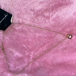 Gold cube necklace